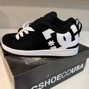 DC Court Graffik Sneakers in Black and White